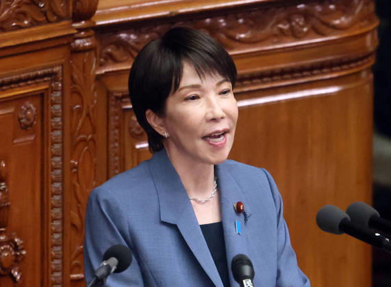 October 7, 2026, Tokyo, Japan - Japanese Prime Minister Sanae Takaichi answers a question at Lower House s plenary session at the National Diet in Tokyo on Wednesday, October 7, 2026. (photo by Yoshio Tsunoda AFLO)  aflo_354016945