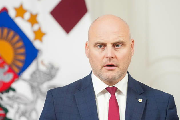 October 7, 2026, Riga, LATVIA: Current Latvian Prime Minister and candidate for prime minister of the new government ANDRIS KULBERGS attends the delivery of a statement by Latvian President in Riga, Latvia, 07 October 2026. Riga LATVIA - ZUMAp305 20261007_zip_p305_002 Copyright: xEdijsxPalensx