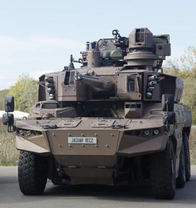 Military Test Tracks Inaugurated In Satory - France French military vehicles, including the Jaguar RC2, are seen during the inauguration of new military pistes at Satory in Versailles, France on October 7, 2026. Photo by Jean-Bernard Vernier JBV NEWS ABACAPRESS.COM Versailles Yvelines France  Copyright: xVernierxJean-Bernard JBVxNews ABACAx