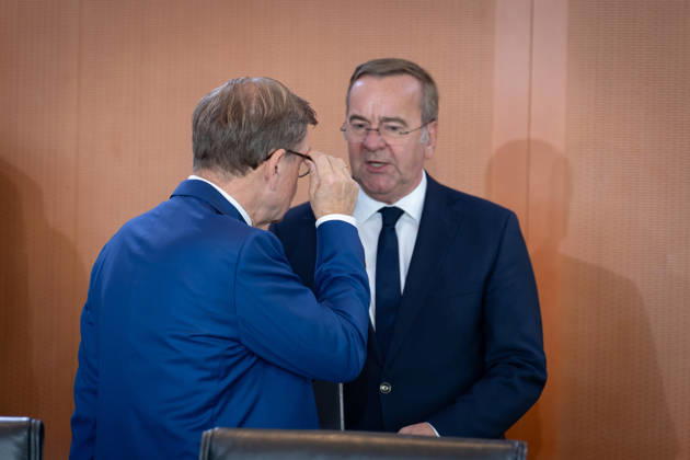 Kabinettsitzung, Bundesregierung, Auftakt Auftakt, Kabinettsitzung, Bundesregierung, Boris Pistorius, Bundesverteidigungsminister, Johann Wadephul, Bundesaußenminister Berlin Berlin GER