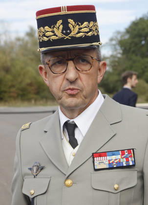 Military Test Tracks Inaugurated In Satory - France General Michel Henri Faivre attends the inauguration of new military pistes at Satory in Versailles, France on October 7, 2026. Photo by Jean-Bernard Vernier JBV NEWS ABACAPRESS.COM Versailles Yvelines France  Copyright: xVernierxJean-Bernard JBVxNews ABACAx
