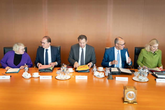 Kabinettsitzung, Bundesregierung, Auftakt Auftakt, Kabinettsitzung, Bundesregierung, Bundeskanzler, Friedrich Merz, Kanzleramtsministerin, Nina Warken, Lars Klingbeil, Bundesfinanzminister, Vizekanzler, Alexander Dobrindt, Bundesinnenminister, Katja Mast Berlin Berlin GER