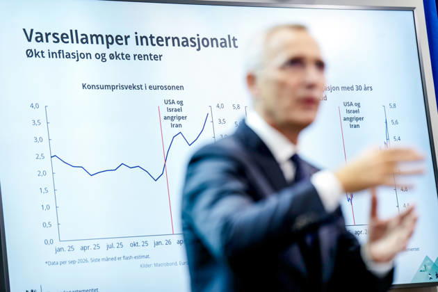 Statsbudsjett 2027 Oslo 20261007. Finansminister Jens Stoltenberg (Ap) presenterer statsbudsjettet for 2027 pa en pressekonferanse i Auditoriet i R5. Foto: Fredrik Varfjell NTB Oslo Norge V6NsCUmR1E4 EDITORIAL USE ONLY Ref:_POLV6NsCUmR1E4.jpg Copyright: xFredrikxVarfjellxx xNTBx