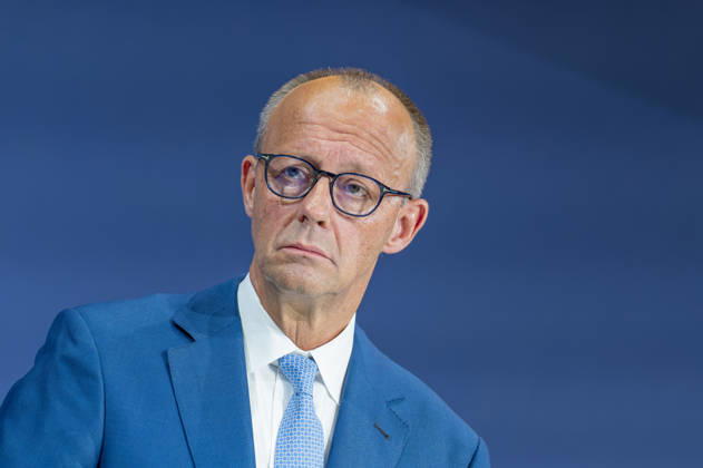 Friedrich Merz EUR, Deutschland, Berlin, 07.10.2026: Keynote von Bundeskanzler Friedrich Merz (CDU) zur Lage unseres Landes anlässlich der in Berlin stattfindenen Jubiläumsveranstaltung von 80 Jahre Handelsblatt und 100 Jahre WirtschaftsWoche.