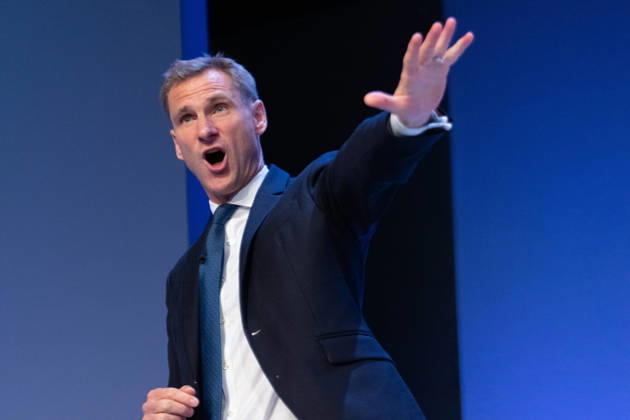 October 7, 2026, Birmingham, United Kingdom: Shadow Home Secretary Chris Philp addresses the Conservative Party faithful. On the final day of the 2026 Conservative Party Conference, Chris Philp outlined his fiery vision for law, order, and border security. Birmingham United Kingdom  - ZUMAs197 20261007_aaa_s197_036 Copyright: xGaryxRobertsx