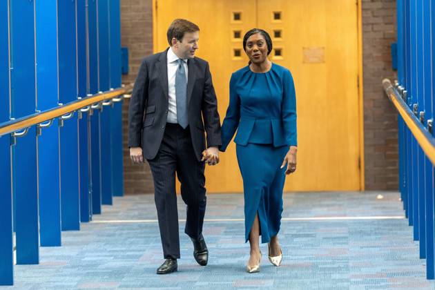 October 7, 2026, Birmingham, United Kingdom: Conservative party leader Kemi Badenoch and her husband Hamish Badenoch (left), arrive ahead of her keynote speech on the final day of the Conservative Party Conference at the International Convention Centre in Birmingham.The Conservative Party leader, Kemi Badenoch s gives her keynote speech at the International Convention Centre on the final day (day four) of the Conservative Party Conference at the International Convention Centre in Birmingham. The Conservative Party opened its annual conference under the slogan Stronger economy, stronger countryÃ¢ Birmingham United Kingdom  - ZUMAs197 20261007_aaa_s197_040 Copyright: xPhilxLewisx