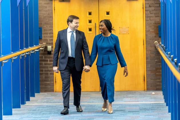 October 7, 2026, Birmingham, United Kingdom: Conservative party leader Kemi Badenoch and her husband Hamish Badenoch (left), arrive ahead of her keynote speech on the final day of the Conservative Party Conference at the International Convention Centre in Birmingham.The Conservative Party leader, Kemi Badenoch s gives her keynote speech at the International Convention Centre on the final day (day four) of the Conservative Party Conference at the International Convention Centre in Birmingham. The Conservative Party opened its annual conference under the slogan Stronger economy, stronger countryâ Birmingham United Kingdom - ZUMAs197 20261007_aaa_s197_037 Copyright: xPhilxLewisx