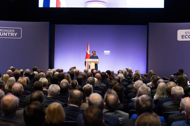 October 7, 2026, Birmingham, United Kingdom: Leader of the Conservative Party Kemi Badenoch gives her keynote speech at the International Convention Centre on the final day (day four) of the Conservative Party Conference at the International Convention Centre in Birmingham..The Conservative Party leader, Kemi Badenoch s gives her keynote speech at the International Convention Centre on the final day (day four) of the Conservative Party Conference at the International Convention Centre in Birmingham. The Conservative Party opened its annual conference under the slogan Stronger economy, stronger countryâ Birmingham United Kingdom - ZUMAs197 20261007_aaa_s197_042 Copyright: xPhilxLewisx