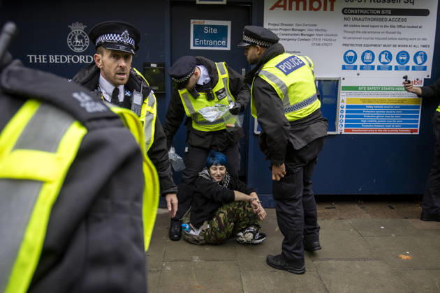Pro-Israel Counter-Protest Disrupts Pro-Palestine Student March Russell Square, London, October 7, 2026 A pro-Palestine student march travelled from Lincoln™s Inn Fields towards Russell Square, where pro-Israel counter-protesters gathered with Israeli flags and placards. The counter-protest disrupted the student demonstration as police maintained a presence and kept the two groups separated., Credit:Zak Irfan Avalon  Copyright: xZakxIrfanx xAvalonx 1141227599