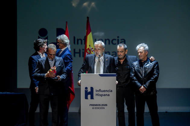 3rd Annual Hispanic Influence Awards: The band Hombres G during the 3rd Annual Hispanic Influence Awards ceremony on October 7, 2026, in Madrid, Spain. The main objective of the Hispanic Influence Awards is to recognize excellence, talent, creativity, and leadership of individuals and institutions that strengthen the ties between the Spanish-speaking community and promote Hispanic values on a global scale. OCTOBER 7, 2026 HISPANIC INFLUENCE AWARDS SPANISH-SPEAKERS HISPANIC IDENTITY Madrid, Spain  Copyright: xRicardoxRubiox 7827289