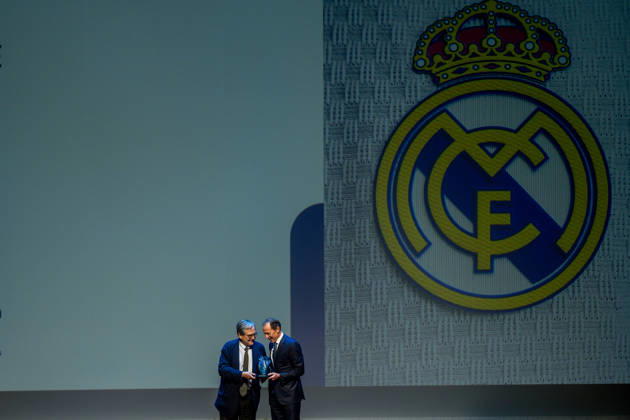 3rd Annual Hispanic Influence Awards Francisco Marhuenda, editor-in-chief of La Razón, presents an award to Real Madrid during the 3rd Annual Hispanic Influence Awards ceremony on October 7, 2026, in Madrid, Spain. The main objective of the Hispanic Influence Awards is to recognize excellence, talent, creativity, and leadership of individuals and institutions that strengthen ties within the Spanish-speaking community and promote Hispanic values on a global scale. OCTOBER 7, 2026 HISPANIC INFLUENCE AWARDS SPANISH-SPEAKERS HISPANIC IDENTITY Madrid Madrid, Spain Copyright: xRicardoxRubiox 7827312