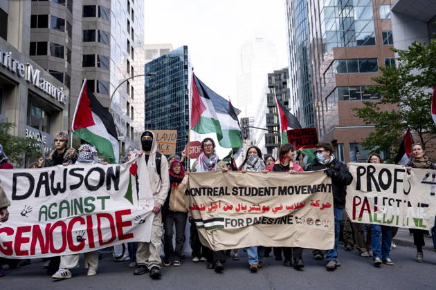 October 7, 2026, Montreal, Pq, CANADA: People take part in a pro-Palestinian march in Montreal, on Wednesday, Oct. 7, 2026. Montreal CANADA  - ZUMAc35_ 20261007_zaf_c35_057 Copyright: xChristopherxKatsarovx
