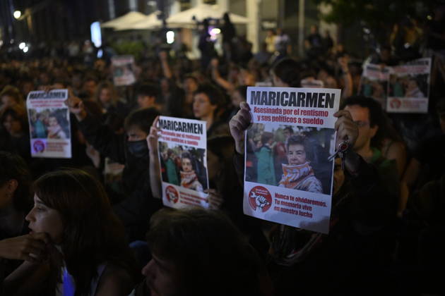 Deceased 87-year-old Mari Carmen Abascal remembered at Madrid housing protest MADRID, SPAIN - OCTOBER 7: Dozens of people gather in support of Mari Carmen Abascal during a protest outside the Congress of Deputies in Madrid, Spain, on October 7, 2026. The 87-year-old Abascal, who became a symbol of Spain s housing crisis in recent weeks, died in hospital after spending 15 days there following her eviction from her home by police in Madrid on September 23, 2026. Burak Akbulut Anadolu Madrid Spain. Editorial use only. Please get in touch for any other usage.  Copyright: x2026xAnadoluxBurakxAkbulutx