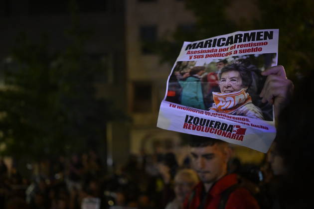 Deceased 87-year-old Mari Carmen Abascal remembered at Madrid housing protest MADRID, SPAIN - OCTOBER 7: Dozens of people gather in support of Mari Carmen Abascal during a protest outside the Congress of Deputies in Madrid, Spain, on October 7, 2026. The 87-year-old Abascal, who became a symbol of Spain s housing crisis in recent weeks, died in hospital after spending 15 days there following her eviction from her home by police in Madrid on September 23, 2026. Burak Akbulut Anadolu Madrid Spain. Editorial use only. Please get in touch for any other usage.  Copyright: x2026xAnadoluxBurakxAkbulutx