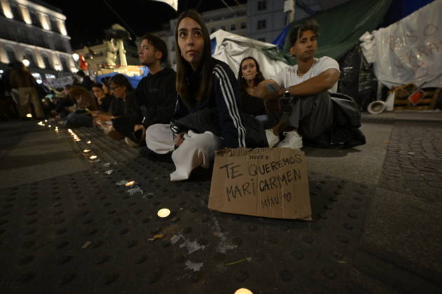 Supporters gather in Madrid for Maricarmen Abascal after her death MADRID, SPAIN - OCTOBER 7: People gather in support of Maricarmen Abascal during a protest at Puerta del Sol in Madrid, Spain on October 7, 2026. The 87-year-old Abascal, who became a symbol of Spain s housing crisis in recent weeks, died in hospital after spending 15 days there following her eviction from her home by police in Madrid on September 23, 2026. Burak Akbulut Anadolu Madrid Spain. Editorial use only. Please get in touch for any other usage.  Copyright: x2026xAnadoluxBurakxAkbulutx