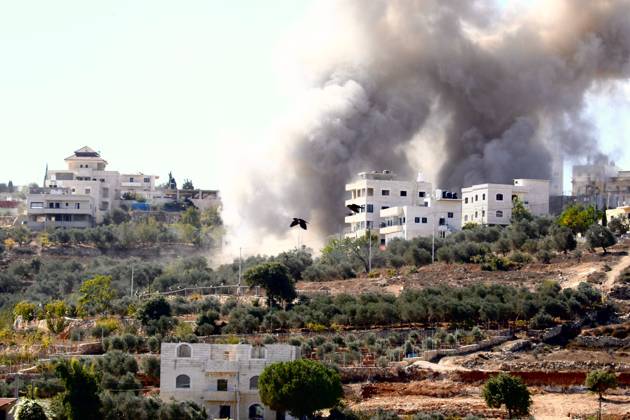 October 7, 2026, Biddu, West Bank, Palestinian Territory: Israeli forces accompanied by military bulldozers and engineering units demolish the home of Palestinian prisoner Qadri Samara in Biddu, northwest of Jerusalem. Israeli forces evacuated the house and surrounding homes before demolishing parts of the building and destroying it with controlled explosions. Israel accuses Samara of carrying out a shooting attack near the Israeli settlement of Neve Tzuf, also known as Halamish, in which an Israeli was killed. The demolition took place during a wider Israeli military operation in several Palestinian towns. Biddu Palestinian Territory  - ZUMAq101 20261007_zna_q101_119 Copyright: xSalmanxMohsenxAlkhatibx