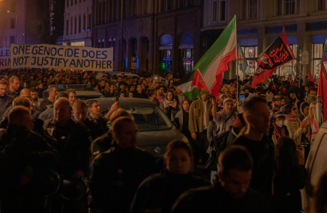 October 7, 2026, Berlin, Germany: Hundereds of pro-palestinian protesters gather in Berlin, Germany, on October 7, 2026. This marks the three-year anniversary of the Hamas led border attacks in Southern Israel. Germany  - ZUMAj167 20261007_zip_j167_017 Copyright: xSvetxJacquelinex