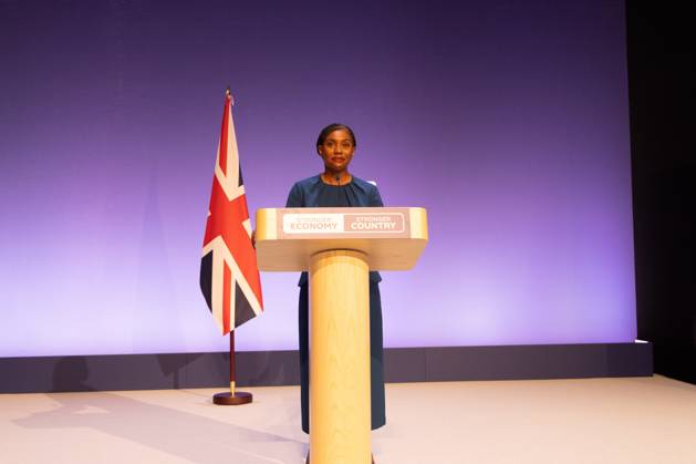 Conservative Party Conference, Day 4, The ICC Birmingham, UK - 07 Oct 2026 Leader of the Conservative Party Kemi Badenoch gives her keynote speech at the International Convention Centre on the final day (day four) of the Conservative Party Conference at the International Convention Centre in Birmingham. The Conservative Party leader, Kemi Badenoch s gives her keynote speech at the International Convention Centre on the final day (day four) of the Conservative Party Conference at the International Convention Centre in Birmingham. The Conservative Party opened its annual conference under the slogan Stronger economy, stronger country Birmingham United Kingdom Copyright: xPhilxLewisx xSOPAxImagesx Phil-Lewis-1456684