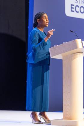Conservative Party Conference, Day 4, The ICC Birmingham, UK - 07 Oct 2026 Kemi Badenoch, leader of the Conservative delivers her keynote speech on the final day (day four), of the UK Conservative Party Conference in Birmingham The Conservative Party leader, Kemi Badenoch s gives her keynote speech at the International Convention Centre on the final day (day four) of the Conservative Party Conference at the International Convention Centre in Birmingham. The Conservative Party opened its annual conference under the slogan Stronger economy, stronger country Birmingham United Kingdom Copyright: xPhilxLewisx xSOPAxImagesx Phil-Lewis-1456702