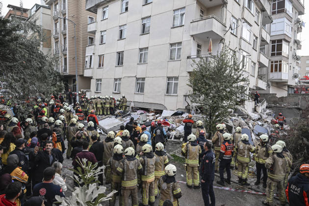 Partial collapse occurs in 7-story building in Istanbul s Maltepe district ISTANBUL, TURKIYE - OCTOBER 8: Search and rescue personnel, including firefighters, AFAD, UMKE, and police teams, operate at the site of a partial building collapse in the Cevizli neighborhood of Maltepe district, Istanbul, Turkiye on October 8, 2026. Trapped residents on the unaffected upper floors were evacuated while emergency teams initiated search and rescue efforts beneath the collapsed lower levels. Murat Sengul Anadolu Istanbul Turkey. Editorial use only. Please get in touch for any other usage.  Copyright: x2026xAnadoluxMuratxSengulx