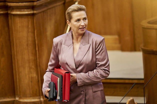 Opening debate in the Danish Parliament Prime Minister Mette Frederiksen, The Social Democratic Party before the opening debate in the Parliament Hall at Christiansborg on Thursday, October 8, 2026. (Photo: Thomas Traasdahl Ritzau Scanpix) , Copenhagen Denmark Copyright: RitzauxScanpix ThomasxTraasdahlx spdk20261008-085013-L