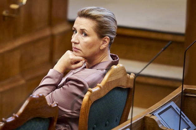Opening debate in the Danish Parliament Prime Minister Mette Frederiksen, The Social Democratic Party during the opening debate of the Parliament in the Parliament Hall at Christiansborg on Thursday, October 8, 2026. (Photo: Thomas Traasdahl Ritzau Scanpix) , Copenhagen Denmark Copyright: RitzauxScanpix ThomasxTraasdahlx spdk20261008-102619-L