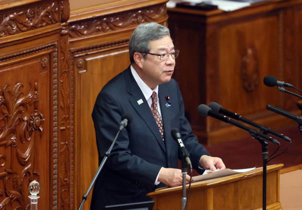 October 8, 2026, Tokyo, Japan - Japanese Regulatory Reform Minister Hiroshi Nakatsuka answers a question at Lower House s plenary session at the National Diet in Tokyo on Monday, October 8, 2026. (photo by Yoshio Tsunoda AFLO)  aflo_354274227