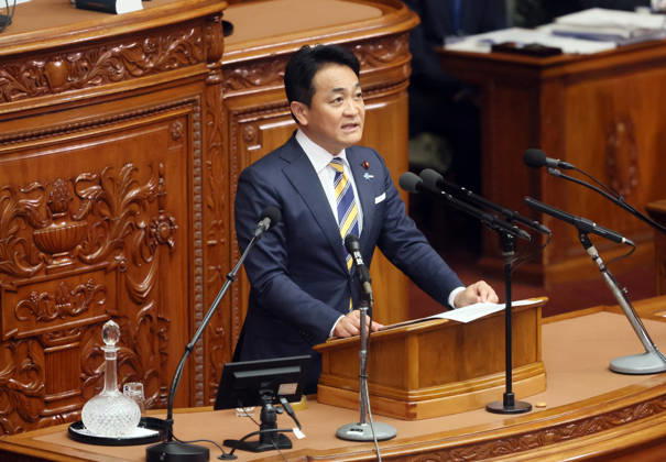 October 8, 2026, Tokyo, Japan - Japan s opposition Democratic Party for the People leader Yuichiro Tamaki questions to Prime Minister Sanae Takaichi at Lower House s plenary session at the National Diet in Tokyo on Monday, October 8, 2026. (photo by Yoshio Tsunoda AFLO)  aflo_354274228