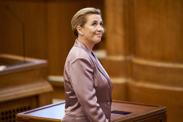 Opening debate in the Danish Parliament Prime Minister Mette Frederiksen, The Social Democratic Party before the opening debate in the Parliament Hall at Christiansborg on Thursday, October 8, 2026. (Photo: Thomas Traasdahl Ritzau Scanpix) , Copenhagen Denmark Copyright: RitzauxScanpix ThomasxTraasdahlx spdk20261008-105147-L