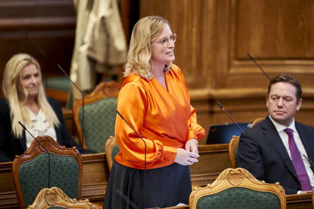 Opening debate in the Danish Parliament Stephanie Lose, The Liberal Party during the opening debate in the Folketing Hall at Christiansborg on Thursday, October 8, 2026. (Photo: Thomas Traasdahl Ritzau Scanpix) , Copenhagen Denmark Copyright: RitzauxScanpix ThomasxTraasdahlx spdk20261008-112137-L