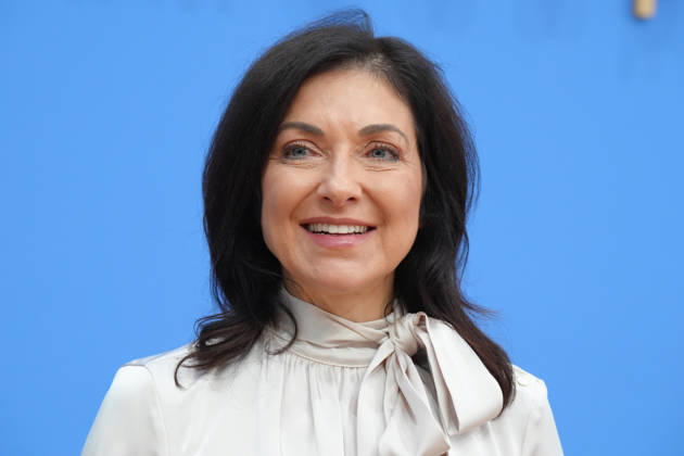 Bundespressekonferenz, Vorstellung der Herbstprojektion 2026 durch Wirtschaftsministerin Reiche Bundeswirtschaftsministerin Katherina Reiche im Portrait bei der Vorstellung der Herbstprojektion 2026 der Bundesregierung in der Bundespressekonferenz, Berlin, 08.10.2026 Berlin Berlin Deutschland