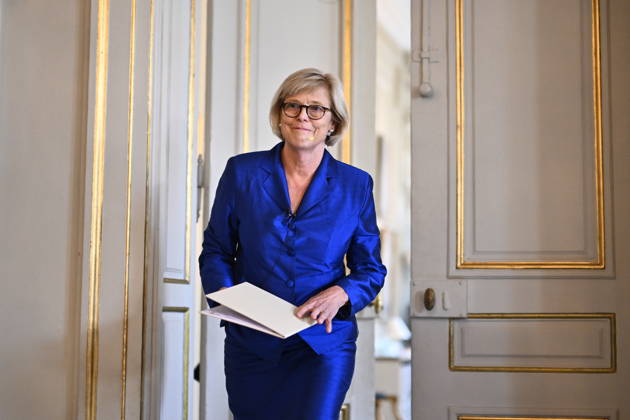 Ingrid Carlberg, Permanent Secretary of the Swedish Academy, announces that Canadian author Anne Carson has been awarded the 2026 Nobel Prize in Literature at Börshuset in Stockholm, Sweden, on October 8, 2026. STOCKHOLM, SWEDEN x10430x  Copyright: xChristinexOlsson TTx NOBEL PRIZE IN LITERATURE 2026 ZRTMAblb-4I