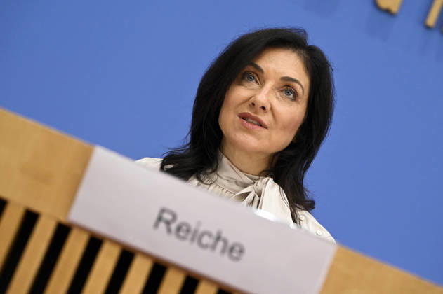 ABB BPK- Bundesministerin fuer Wirtschaft und Energie Katherina Reiche Vorstellung der Herbstprojektion 2026 der Bundesregierung auf der BPK Bundespressekonferenz in Berlin am 08.10.2026 Berlin Deutschland