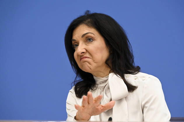 ABB BPK- Bundesministerin fuer Wirtschaft und Energie Katherina Reiche Vorstellung der Herbstprojektion 2026 der Bundesregierung auf der BPK Bundespressekonferenz in Berlin am 08.10.2026 Berlin Deutschland
