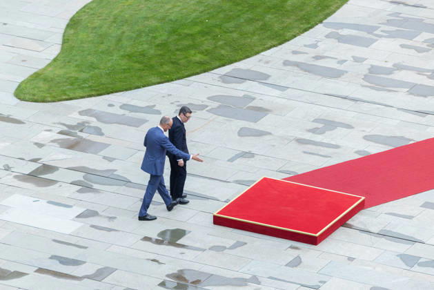 Bundeskanzler Merz empfängt den britischen Premierminister Burnham. Deutschland, Berlin am 8. Oktober 2026: Bundeskanzler Friedrich Merz (CDU) empfängt den Premierminister des Vereinigten Königreichs Großbritannien und Nordirland, Andrew Burnham, zu seinem Antrittsbesuch im Bundeskanzleramt.