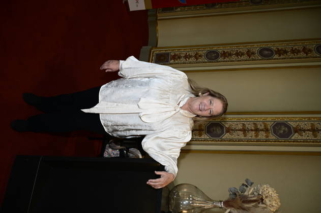Kathy Kelly beim Pressegespräch und Präsentation des 16. HOPE-Award zur 18. HOPE-Gala Dresden im Schauspielhaus Dresden. Dresden, 08.10.2026 Copyright: xMatthiasxWehnertx