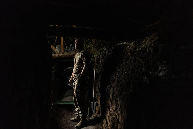 Ukrainian drone units are on duty at the front lines in Donetsk Region DONETSK REGION, UKRAINE - OCTOBER 8: A Ukrainian soldier smokes at the entrance to a shelter belonging to an anti-drone unit in the Donetsk region, Ukraine, 8 October 2026 Diego Herrera Carcedo Anadolu Donetsk Ukraine. Editorial use only. Please get in touch for any other usage.  Copyright: x2026xAnadoluxDiegoxHerreraxCarcedox
