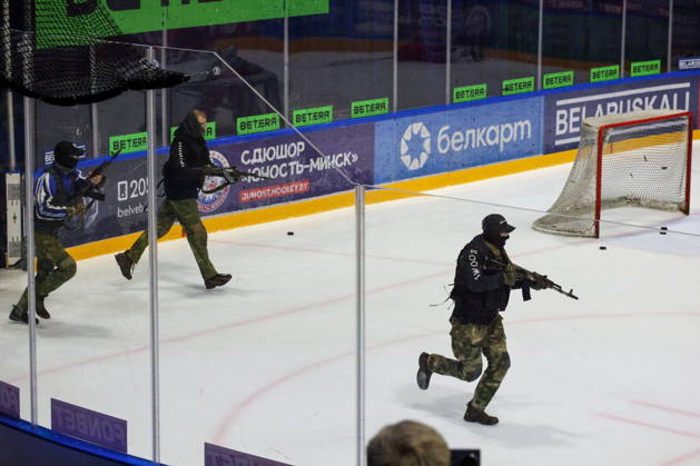 BELARUS, MINSK - OCTOBER 8, 2026: The final phase of the Eurasia-Antiterror 2026 counter-terrorism exercise by relevant agencies of the CIS and SCO member states. The drill is held as part of the 2026 CIS and SCO Counter-Terrorism Forum Minsk Belarus - ZUMAt113 20261008_zaa_t113_294 Copyright: xMaximxMalinovskyx