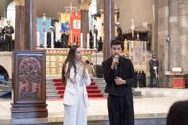 IPA89429976 - Milan, October 8, 1926, Basilica of St. Ambrose, Eucharistic celebration marking the 25th anniversary of the Linate plane crash  Copyright: xGiuliaxSciaccax xGiuliaxSciaccax IPA89429976