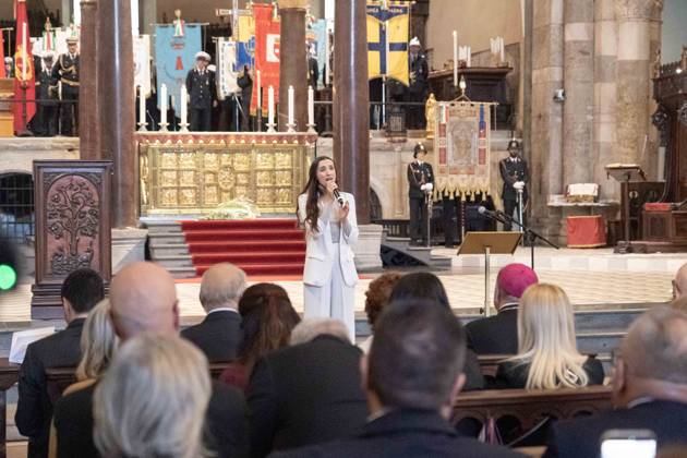 IPA89429986 - Milan, October 8, 1926, Basilica of St. Ambrose, Eucharistic celebration marking the 25th anniversary of the Linate plane crash  Copyright: xGiuliaxSciaccax xGiuliaxSciaccax IPA89429986