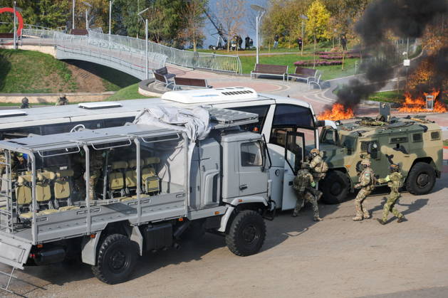 BELARUS, MINSK - OCTOBER 8, 2026: The final phase of the Eurasia-Antiterror 2026 counter-terrorism exercise by relevant agencies of the CIS and SCO member states. The drill is held as part of the 2026 CIS and SCO Counter-Terrorism Forum Minsk Belarus - ZUMAt113 20261008_zaa_t113_315 Copyright: xMaximxMalinovskyx