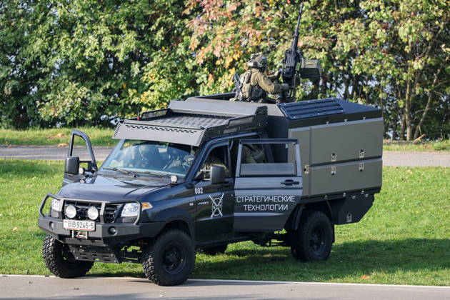 BELARUS, MINSK - OCTOBER 8, 2026: A vehicle is seen during the final phase of the Eurasia-Antiterror 2026 counter-terrorism exercise by relevant agencies of the CIS and SCO member states. The drill is held as part of the 2026 CIS and SCO Counter-Terrorism Forum Minsk Belarus  - ZUMAt113 20261008_zaa_t113_322 Copyright: xMaximxMalinovskyx