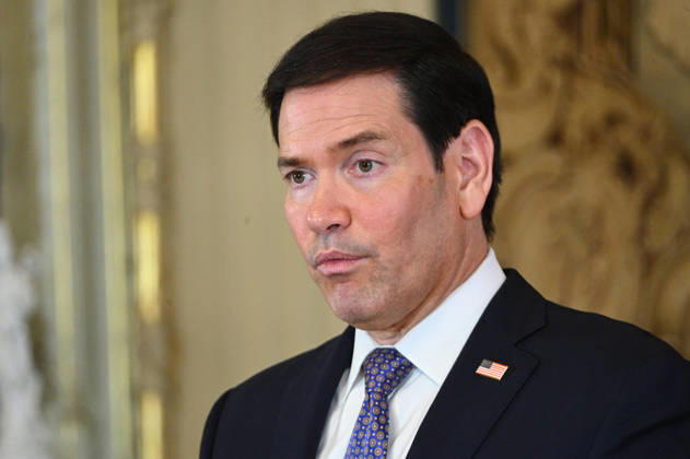 October 8, 2026, Lisbon, Lisbon, Portugal: Lisbon, Portugal. 8 October 2026. United States Secretary of State MARCO RUBIO speaks during a joint press conference with Portuguese Minister of State and Foreign Affairs PAULO RANGEL at Palacio das Necessidades. Credit: Alamy Live News Lisbon Portugal  - ZUMAr238 20261008_zip_r238_019 Copyright: xRicardoxRochax
