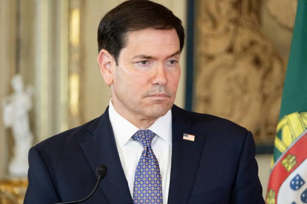 October 8, 2026, Lisbon, Lisbon, Portugal: U.S. Secretary of State MARCO RUBIO speaks during a joint press conference with Portuguese Minister of State and Foreign Affairs PAULO RANGEL at Palacio das Necessidades in Lisbon, Portugal, on October 8, 2026. The media appearance follows their bilateral meeting during RUBIO s visit to advance defense, economic and technology cooperation. Lisbon Portugal - ZUMAr238 20261008_zip_r238_018 Copyright: xRicardoxRochax