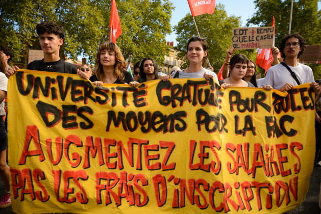 High school students™ protest known as Act 3 in Toulouse. Supported by the CGT and FO trade unions. - 08 10 2026 - France Midi-Pyrenees Toulouse -  MathieuxPinardxBailletx xLexPictorium LePictorium_0342411