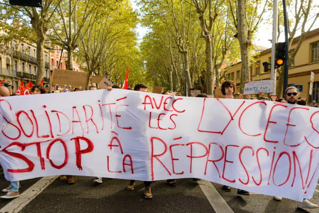 High school students™ protest known as Act 3 in Toulouse. Supported by the CGT and FO trade unions. - 08 10 2026 - France Midi-Pyrenees Toulouse -  MathieuxPinardxBailletx xLexPictorium LePictorium_0342405