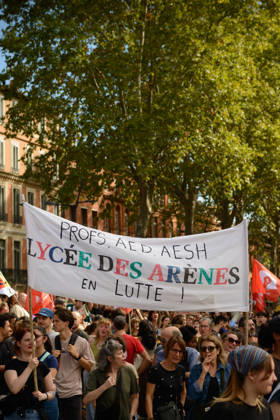 High school students™ protest known as Act 3 in Toulouse. Supported by the CGT and FO trade unions. - 08 10 2026 - France Midi-Pyrenees Toulouse -  MathieuxPinardxBailletx xLexPictorium LePictorium_0342410