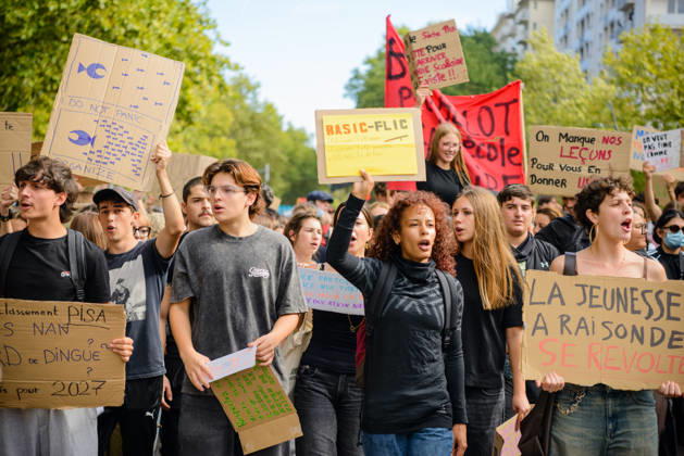 High school students™ protest known as Act 3 in Toulouse. Supported by the CGT and FO trade unions. - 08 10 2026 - France Midi-Pyrenees Toulouse -  MathieuxPinardxBailletx xLexPictorium LePictorium_0342418