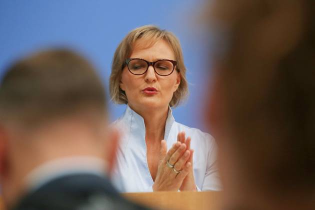 Berlin, Deutschland, 08.10.2026: Bundespressekonferenz: Vorstellung des Leitantrages Unser Plan für Deutschland : Franziska Brantner Copyright: xdtsxNachrichtenagenturx dts_137624