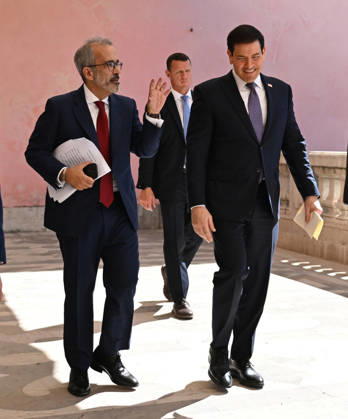 Marco Rubio - Paulo Rangel joint press conference in Lisbon LISBON, PORTUGAL - 08 OCTOBER: US Secretary of State Marco Rubio and Portugal s Foreign Minister Paulo Rangel arrive to give a joint press conference at the Necessidades Palace, the Portuguese foreign ministry, in Lisbon on October 8, 2026. Zed Jameson Anadolu Lisbon Portugal. Editorial use only. Please get in touch for any other usage.  Copyright: x2026xAnadoluxZedxJamesonx